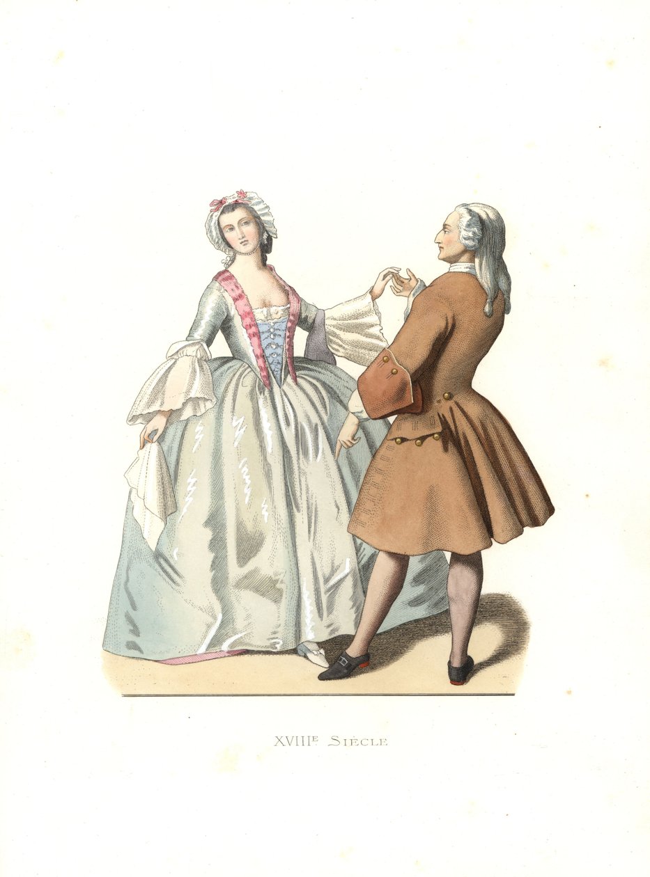 Dansmeester en jonge Venetiaanse vrouw door Edmond Lechevallier Chevignard