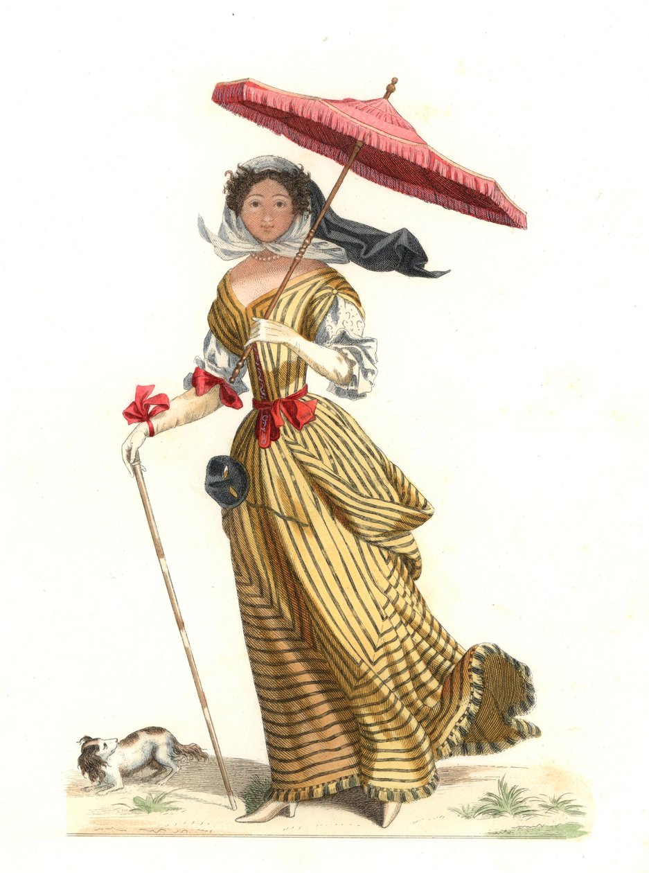 Franse vrouw in zomerjurk door Edmond Lechevallier Chevignard