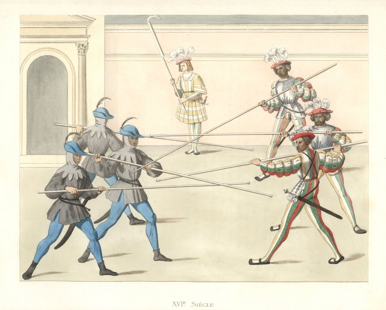 Scène op een festival in Neurenberg door Edmond Lechevallier Chevignard