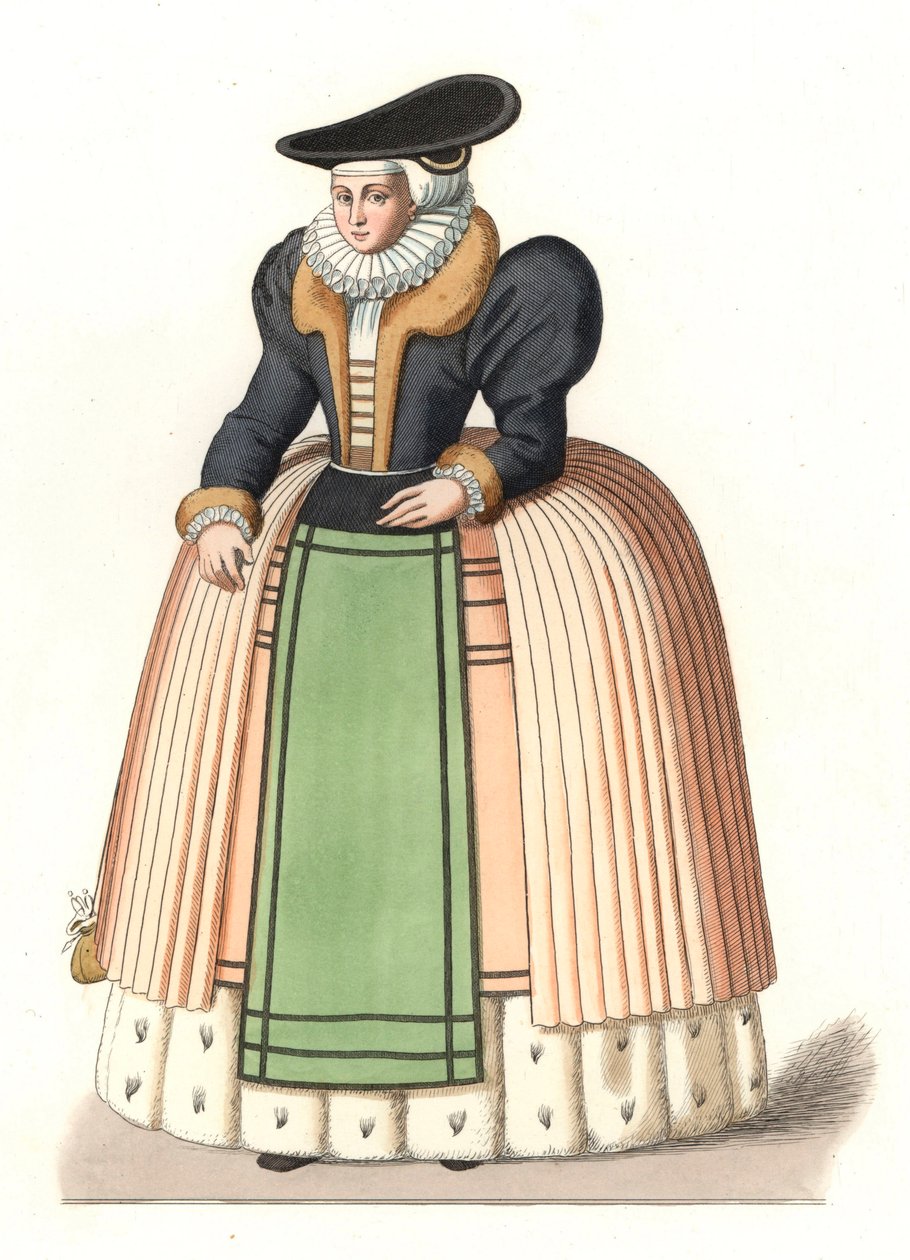 Vrouw van de Elzasser bourgeoisie door Edmond Lechevallier Chevignard