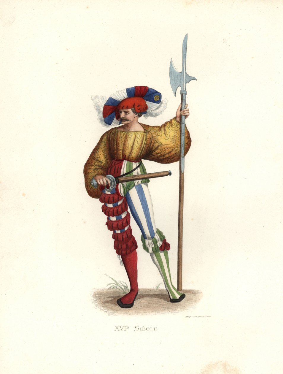 Hellebaardier door Edmond Lechevallier Chevignard