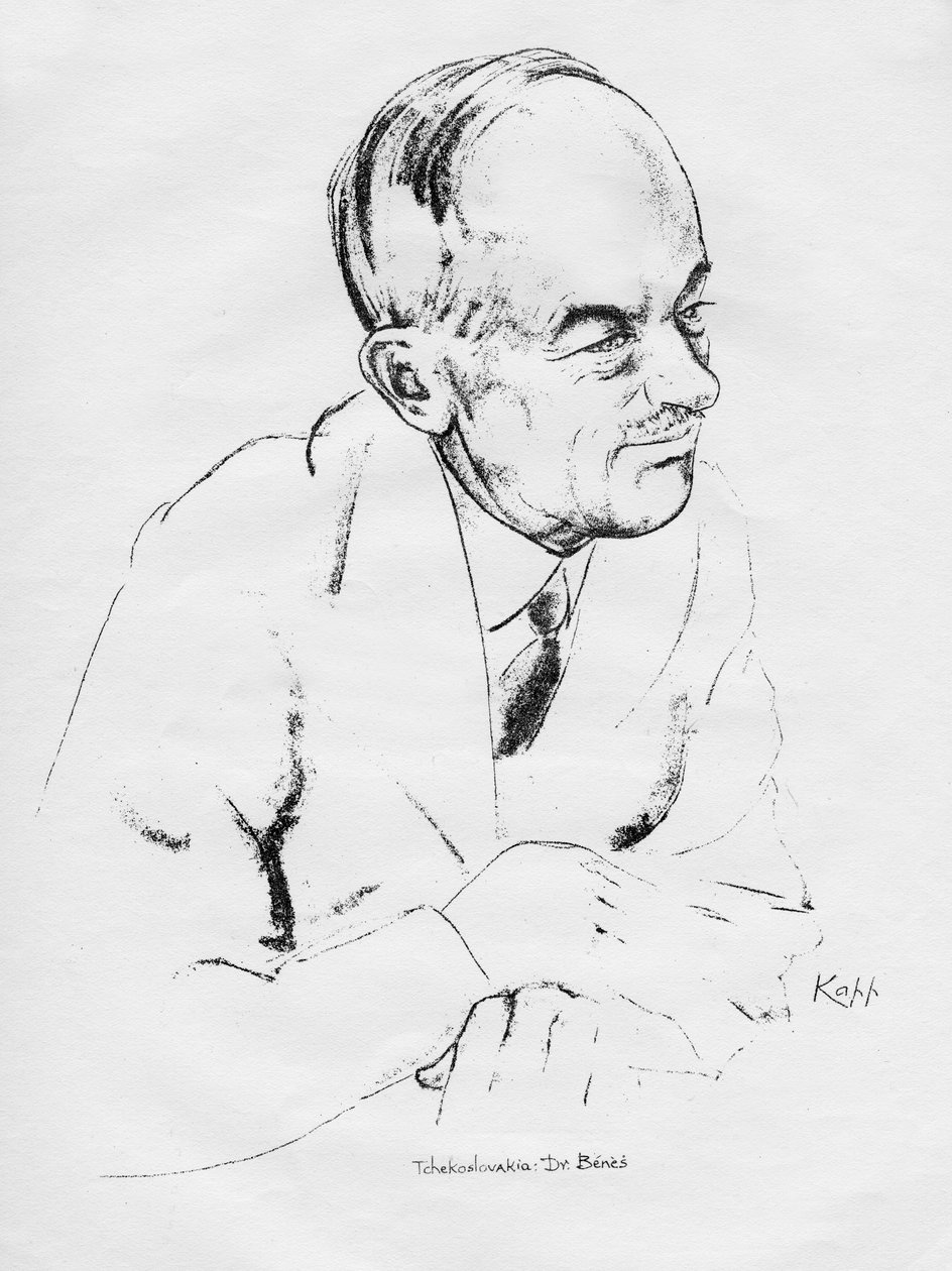 Dr. Edvard Benes, Tsjechoslowaakse staatsman, 1935 door Edmond Xavier Kapp