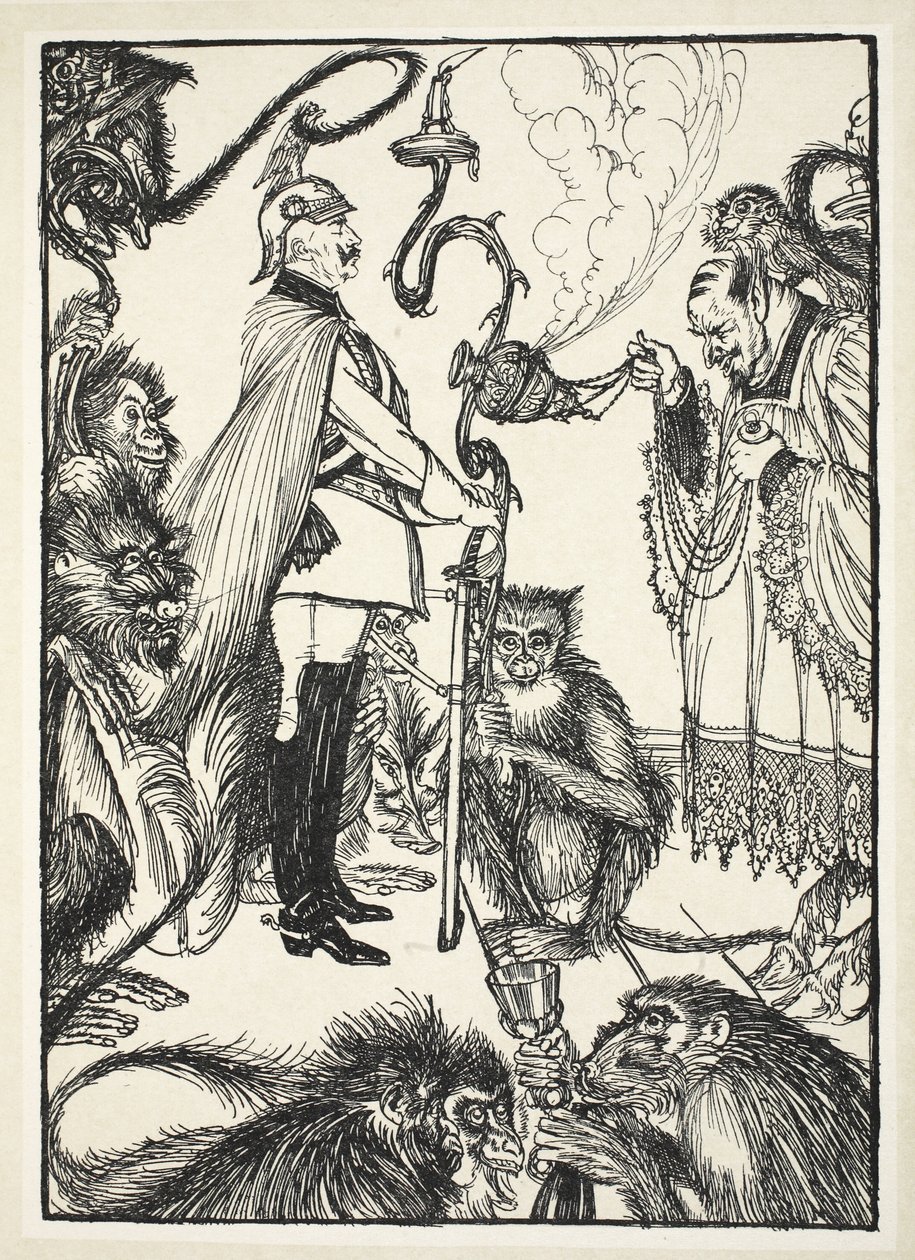 De Zwarte Mis nr. 1 (De Celebrant en de Ceremoniemeester), illustratie uit The Kaiser