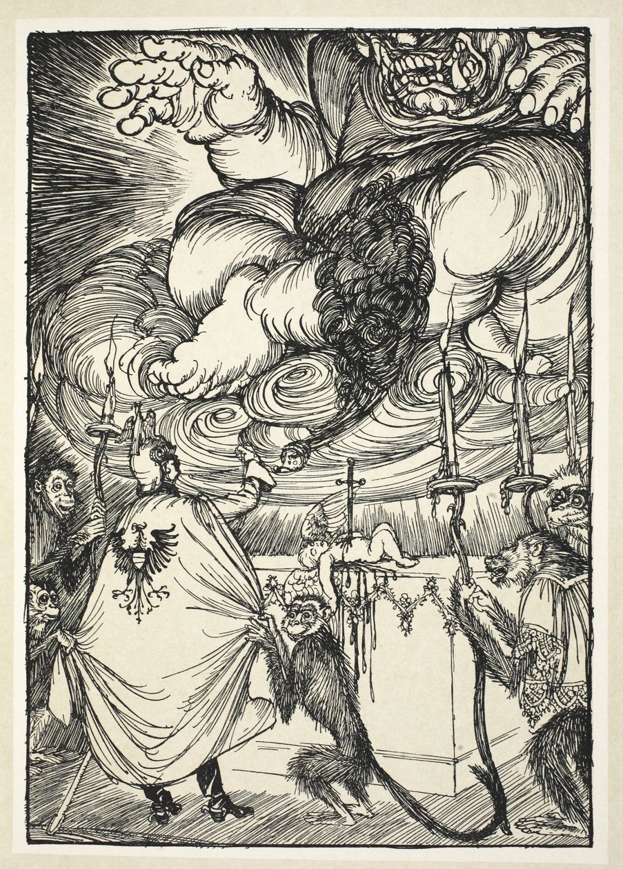 De Zwarte Mis Nr. 2 (De Celebrant en de Ceremoniemeester), illustratie uit The Kaiser