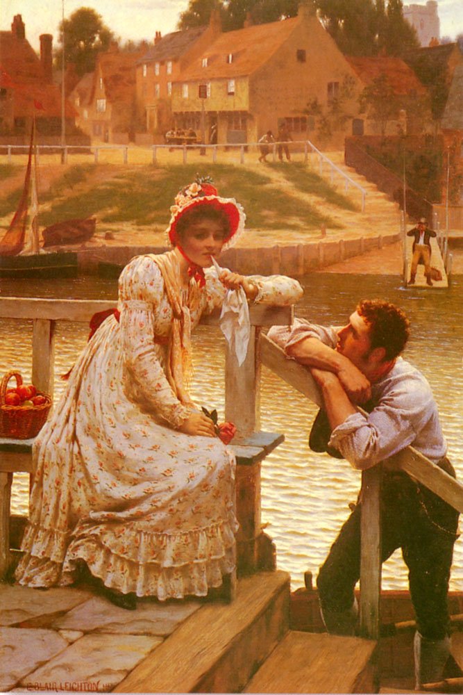 Hofmakerij door Edmund Leighton