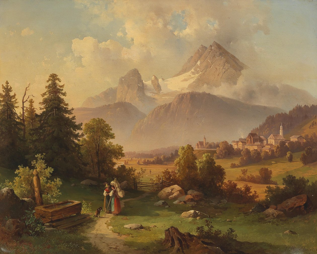 Uitzicht op de Watzmann door Edmund Mahlknecht