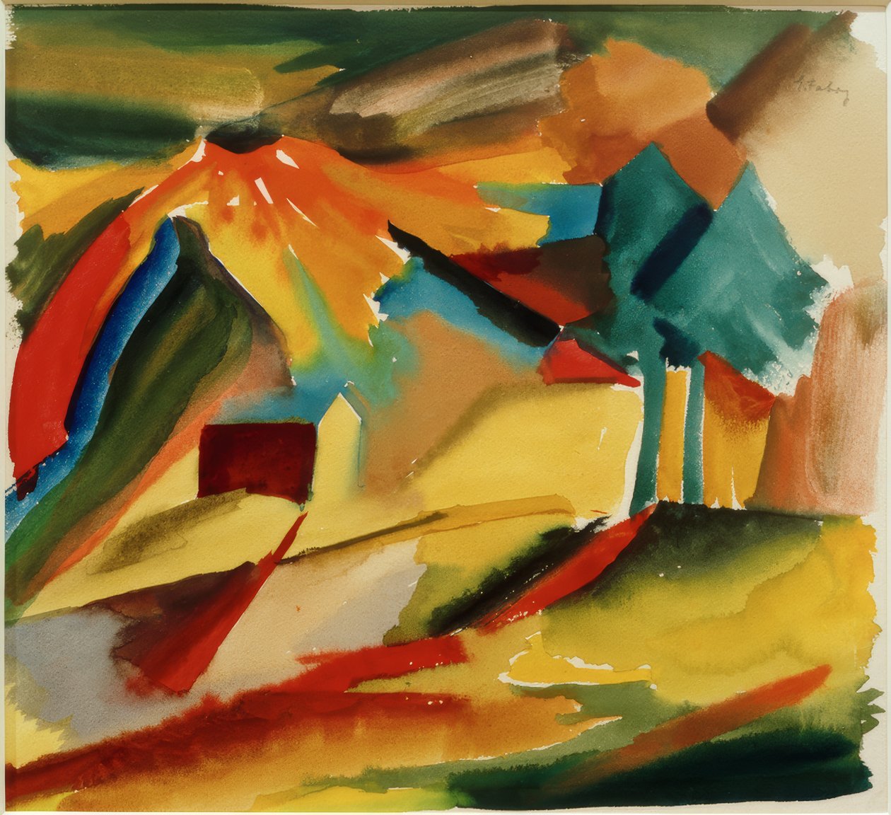 Landschap 3 door Edmund Fabry