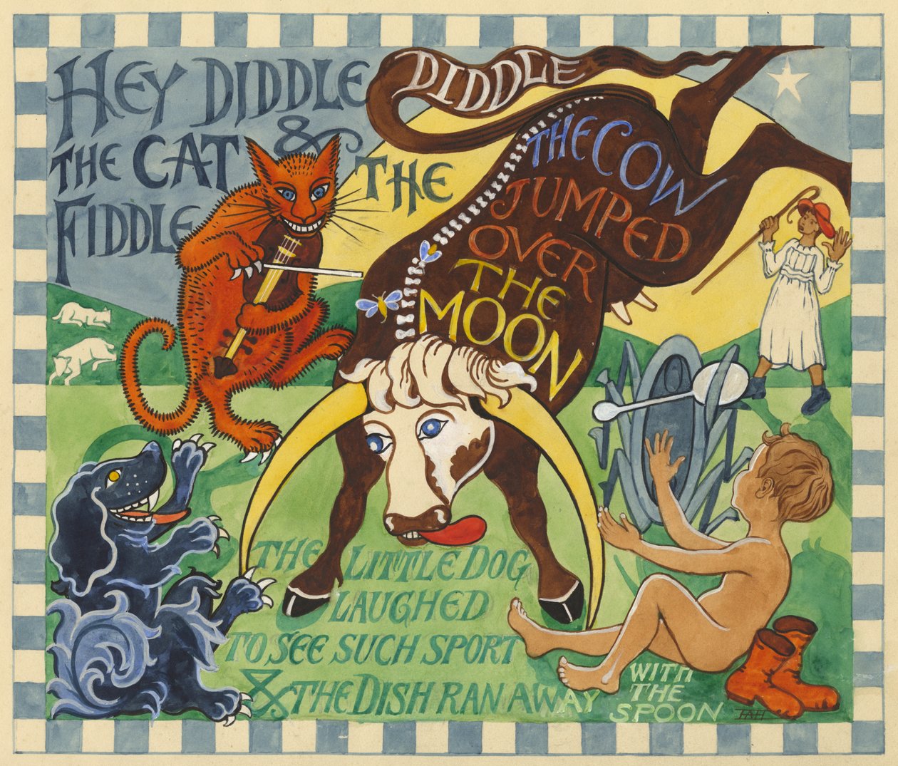 Hey Diddle Diddle, c.1935 door Edmund Hunter