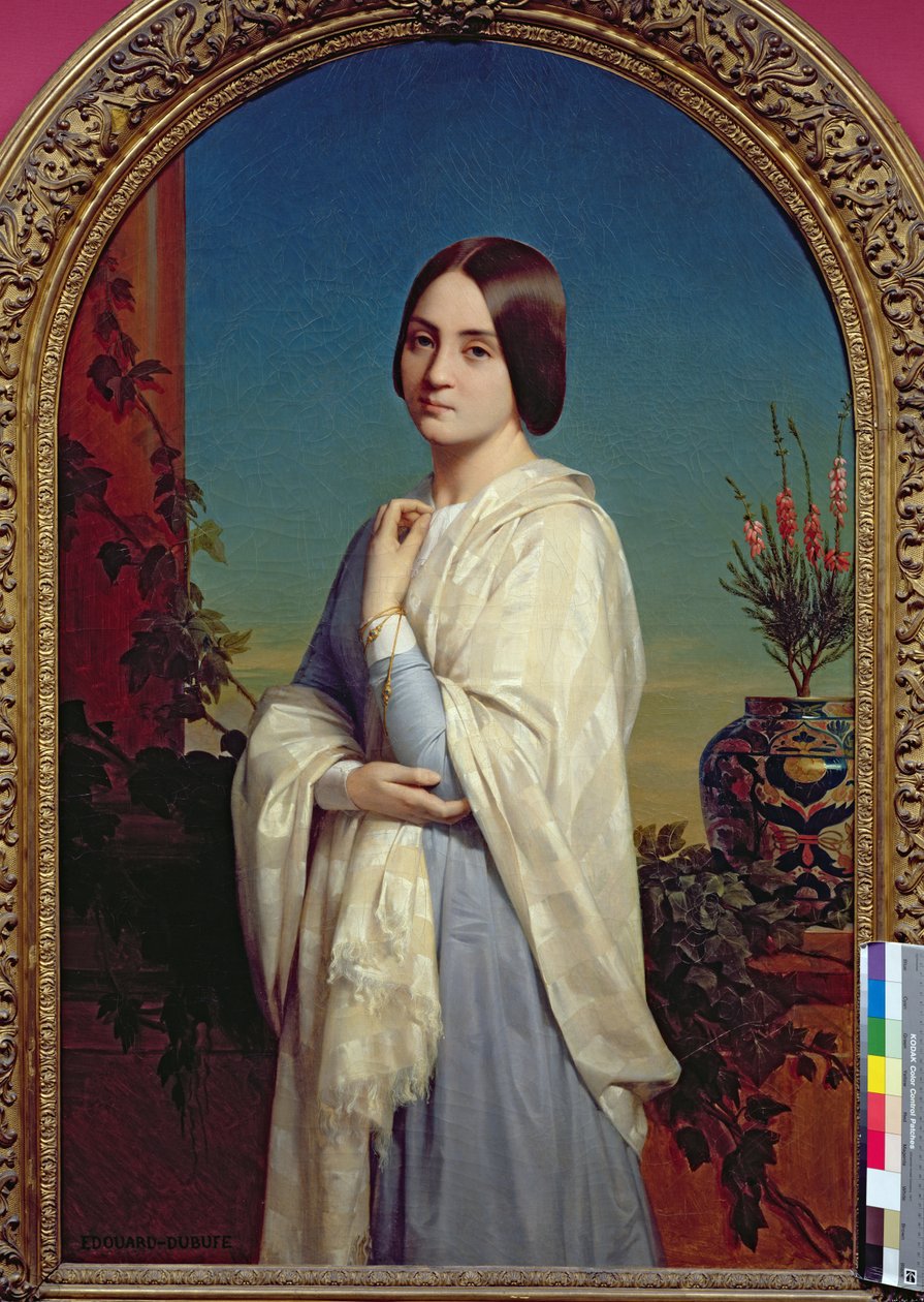 Madame Edouard Dubufe (1822-55) 1842 door Edouard Louis Dubufe