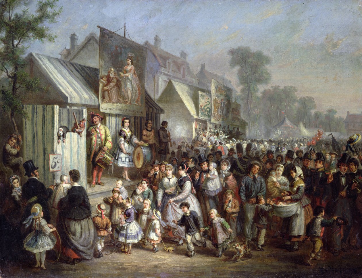 Een feest in Saint-Cloud tijdens het Tweede Keizerrijk door Edouard Vaumort