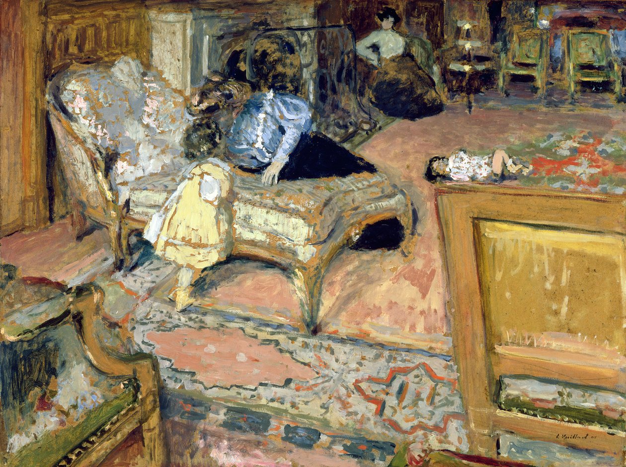 Vertrouwen (De Bernheim Kinderen in de Salon) door Edouard Vuillard