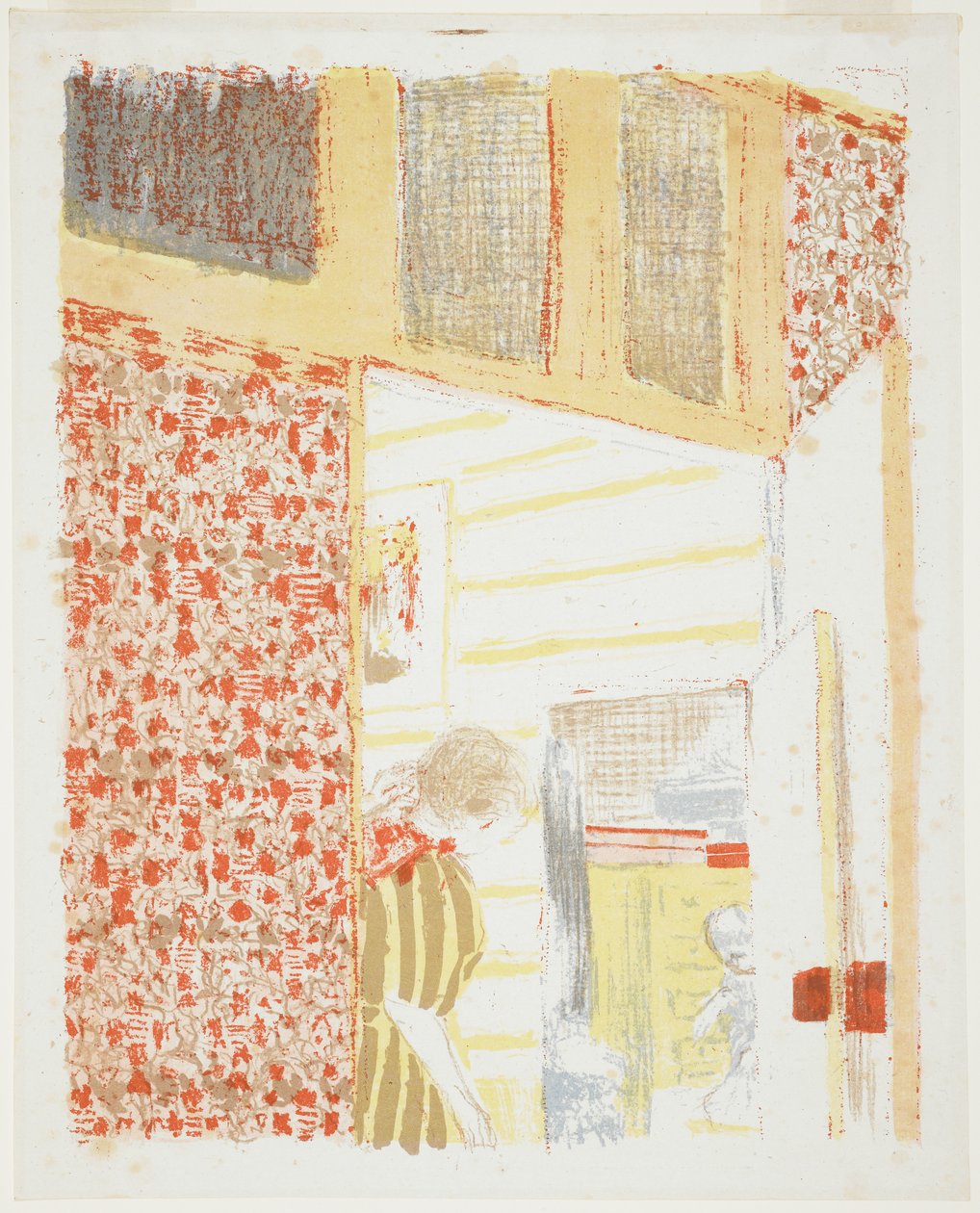 Intérieur aux tentures roses III, 1899 door Edouard Vuillard