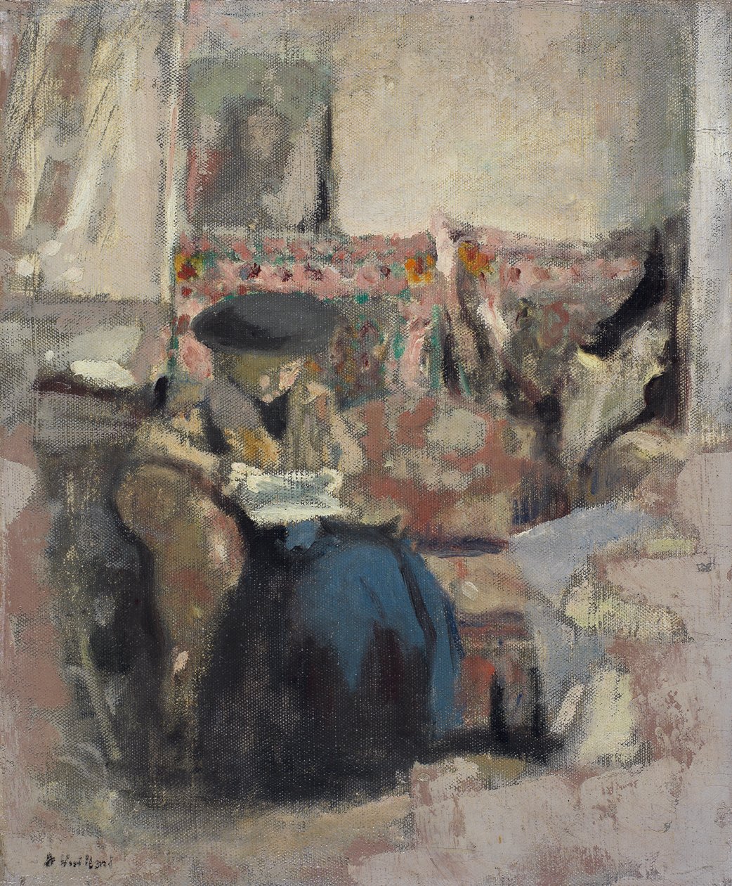 De lezeres op het kussen, c.1905 door Edouard Vuillard