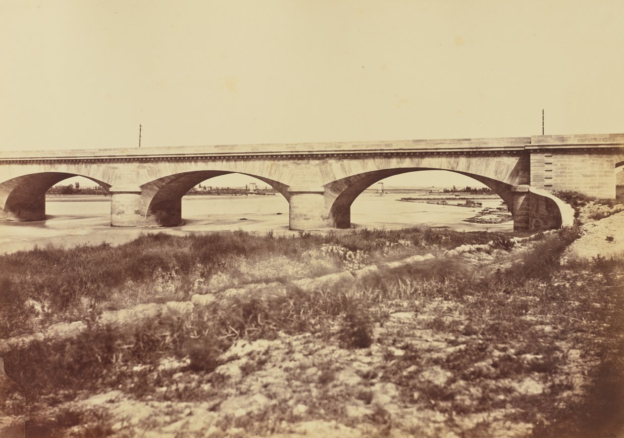 Durance. Viaduct door Édouard Baldus