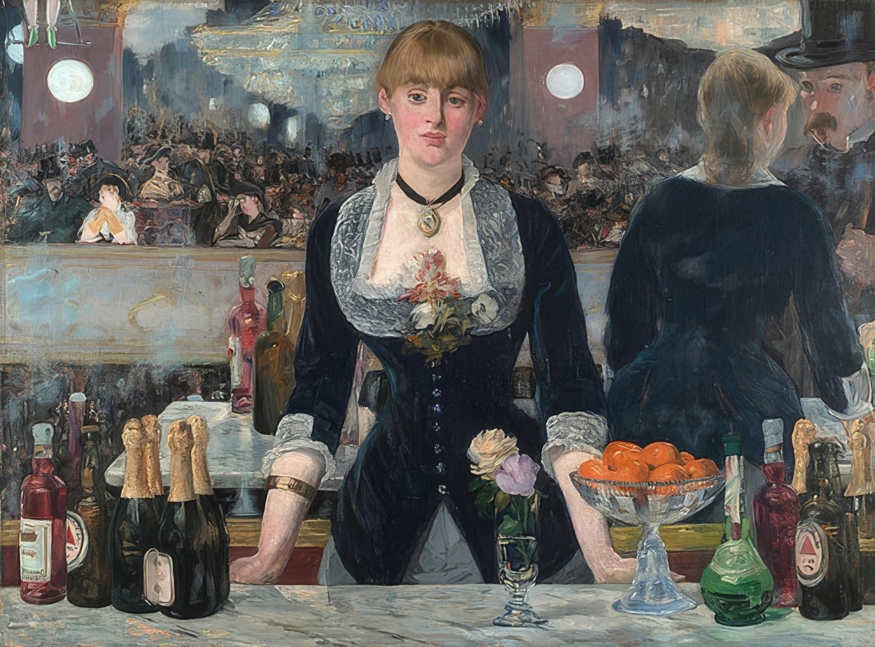 Bar in de Folies-Bergère. 1881-82 door Édouard Manet