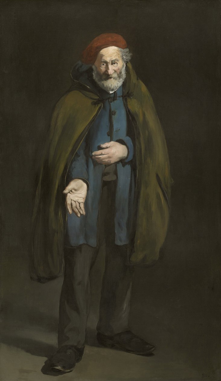 Bedelaar met een duffeljas door Édouard Manet