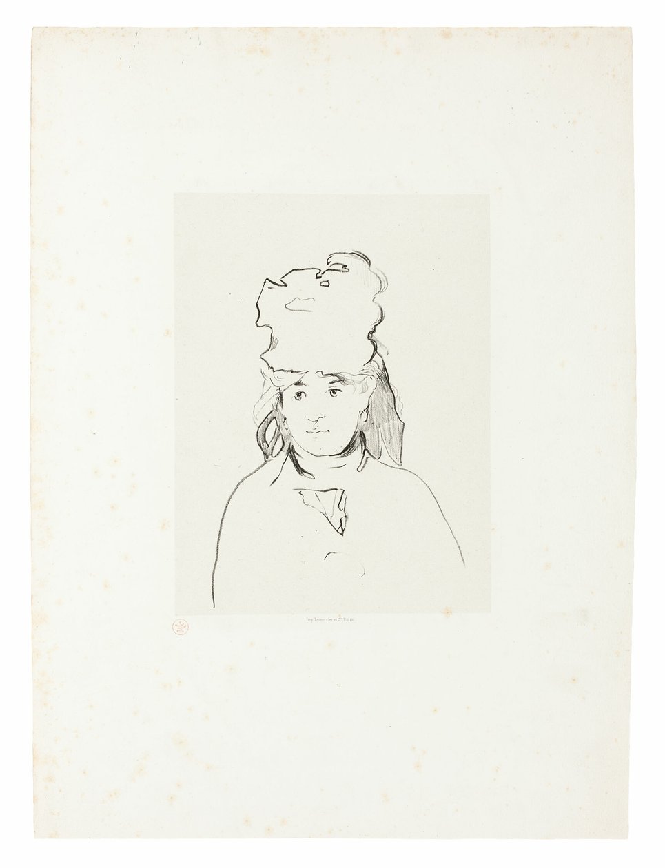 Berthe Morisot in Silhouet door Édouard Manet