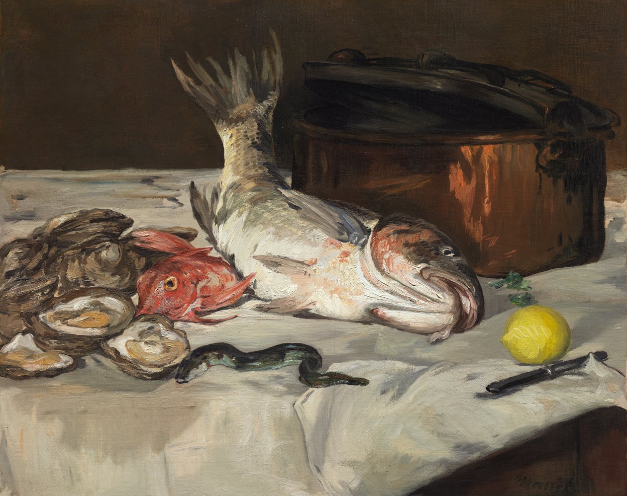 Vis (Stilleven) door Édouard Manet