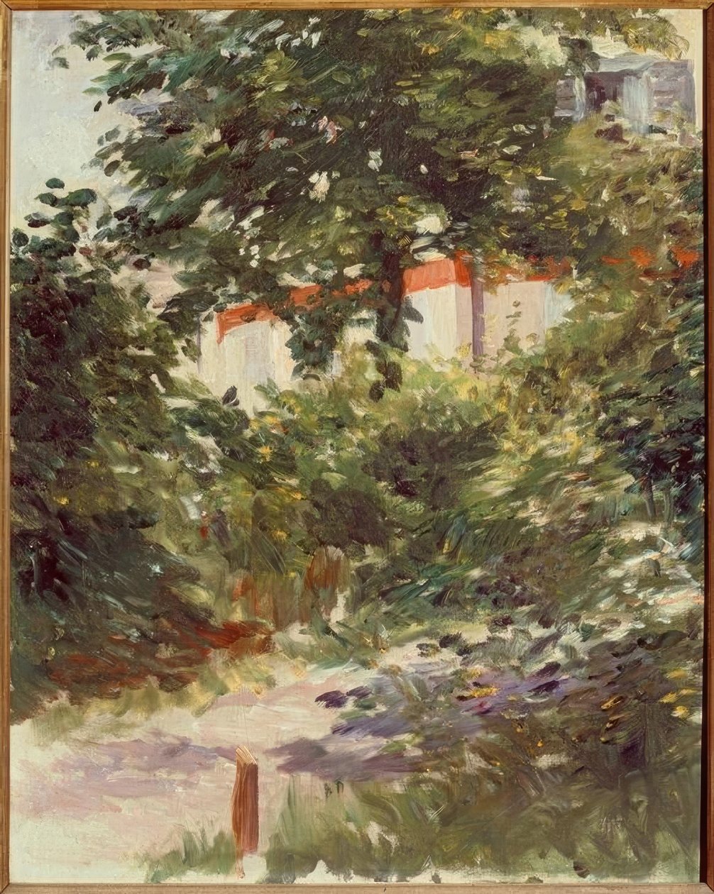 Het huis in het gebladerte door Édouard Manet