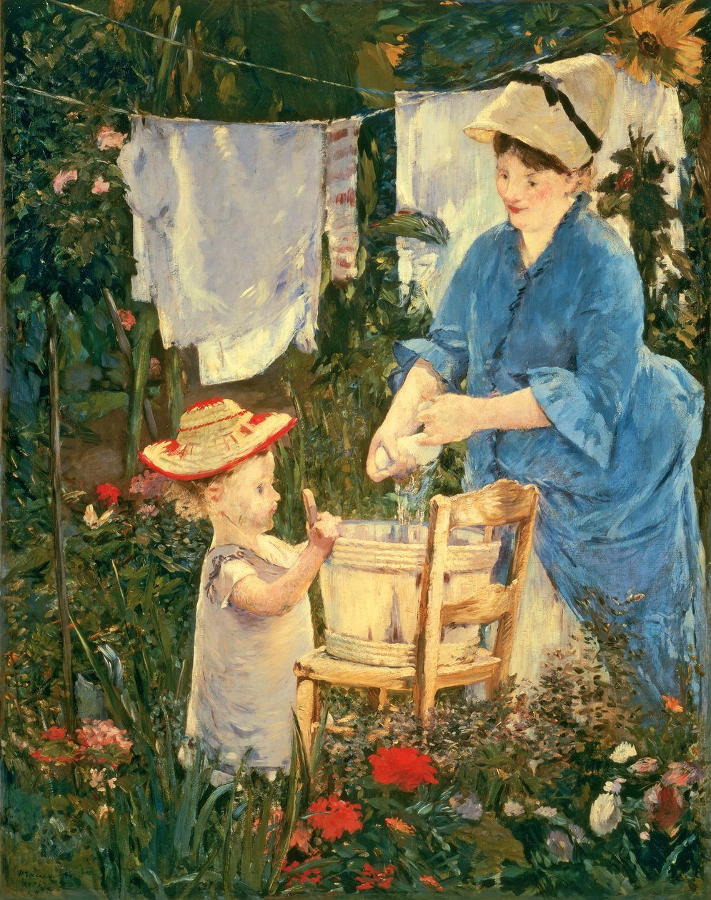 Het Wasgoed door Édouard Manet