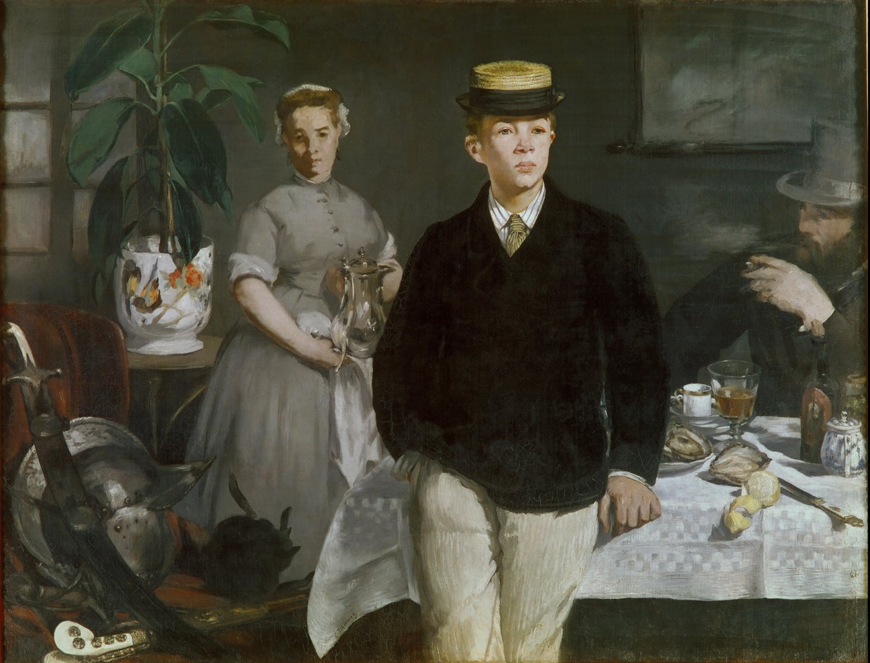 Lunch in het atelier door Édouard Manet