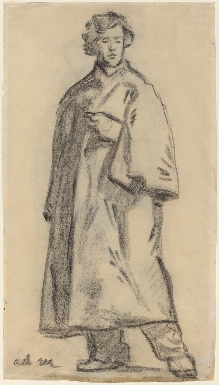 Man met een Mantel [recto] door Édouard Manet