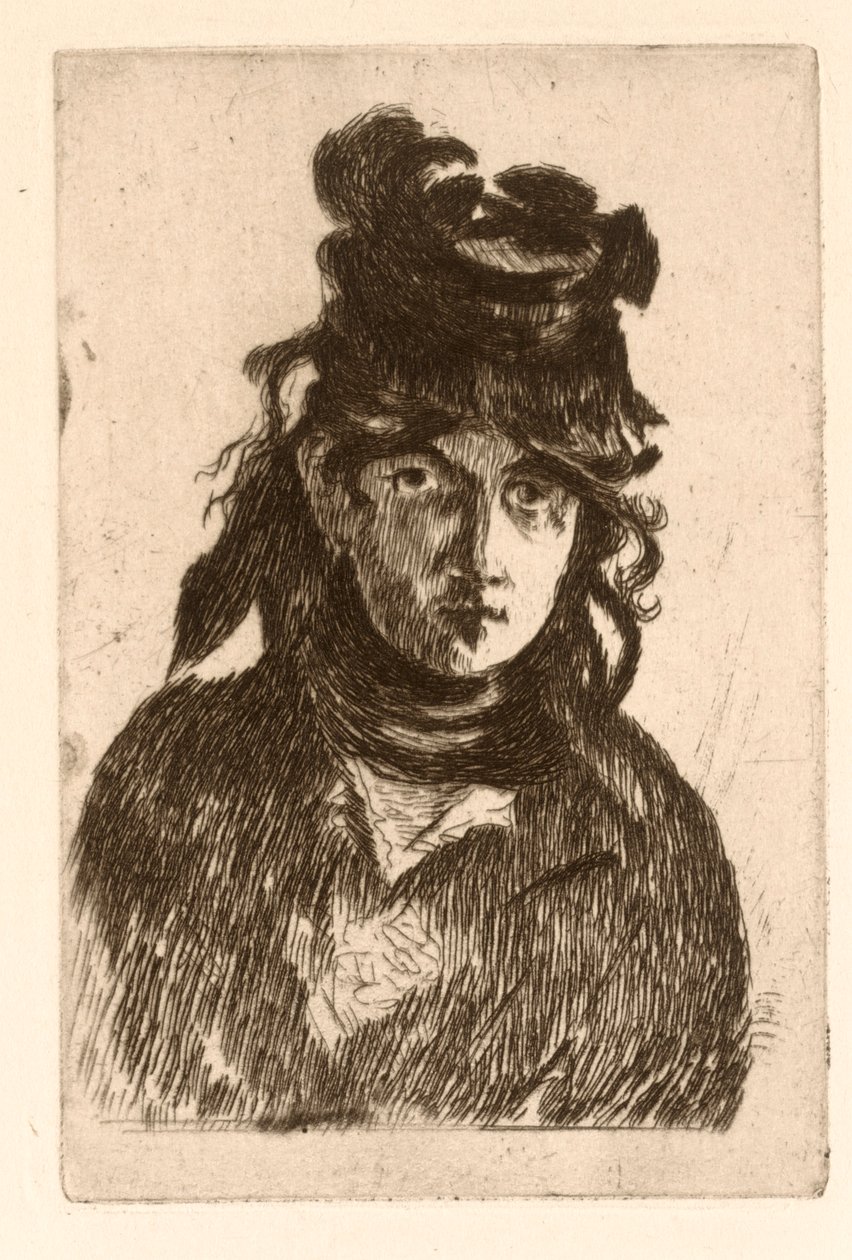 Portret van Berthe Morisot door Édouard Manet