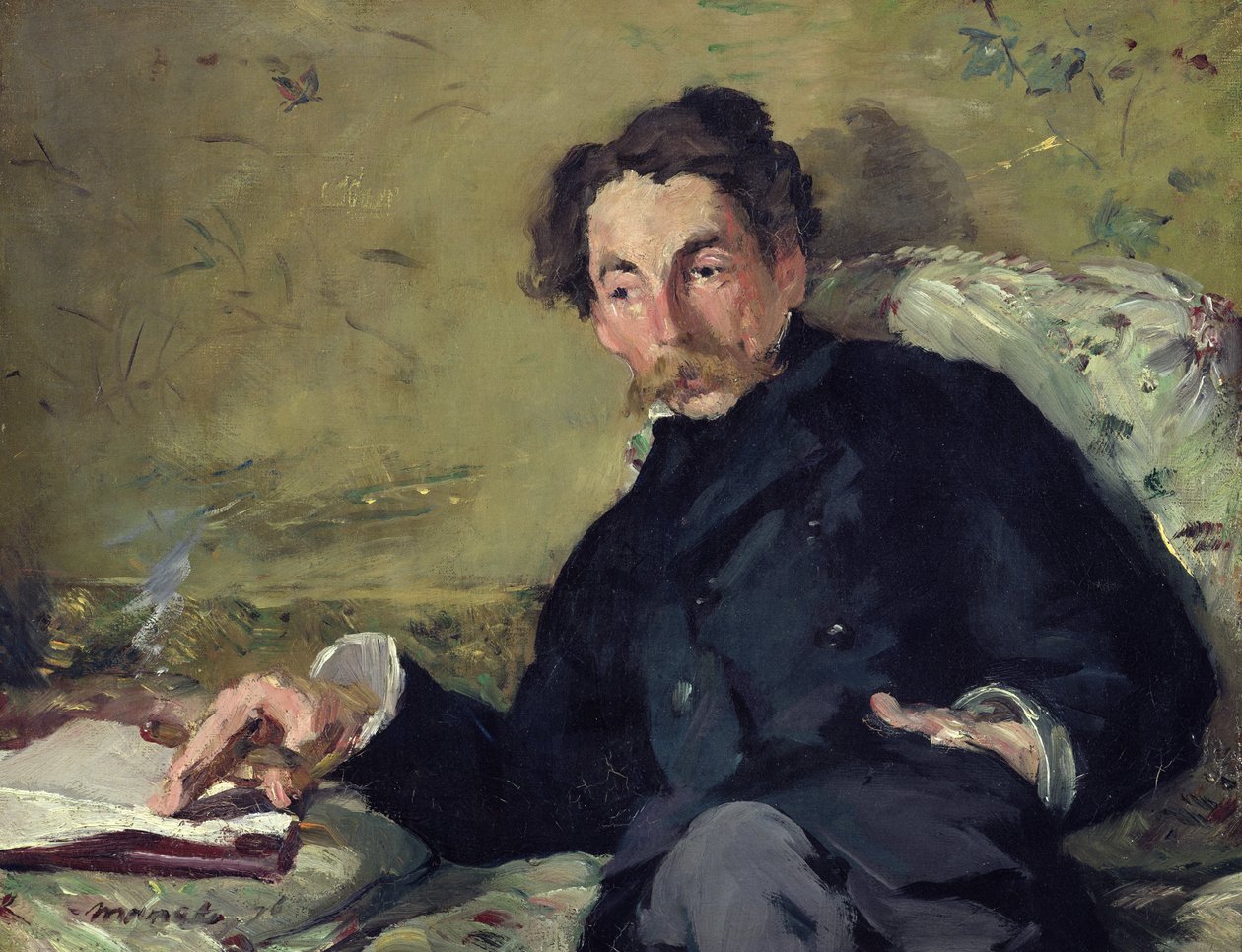 Stephane Mallarme (1842-98) 1876 door Édouard Manet