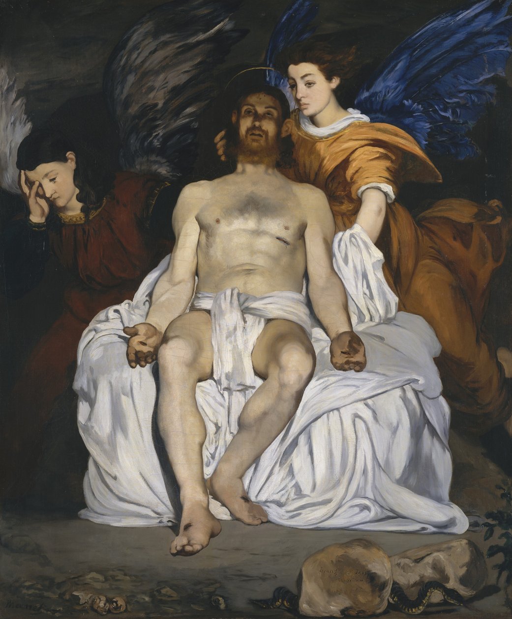 De Dode Christus met Engelen door Édouard Manet