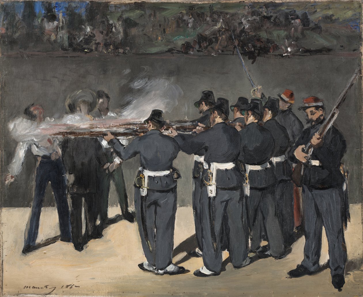 De executie van keizer Maximiliaan door Édouard Manet