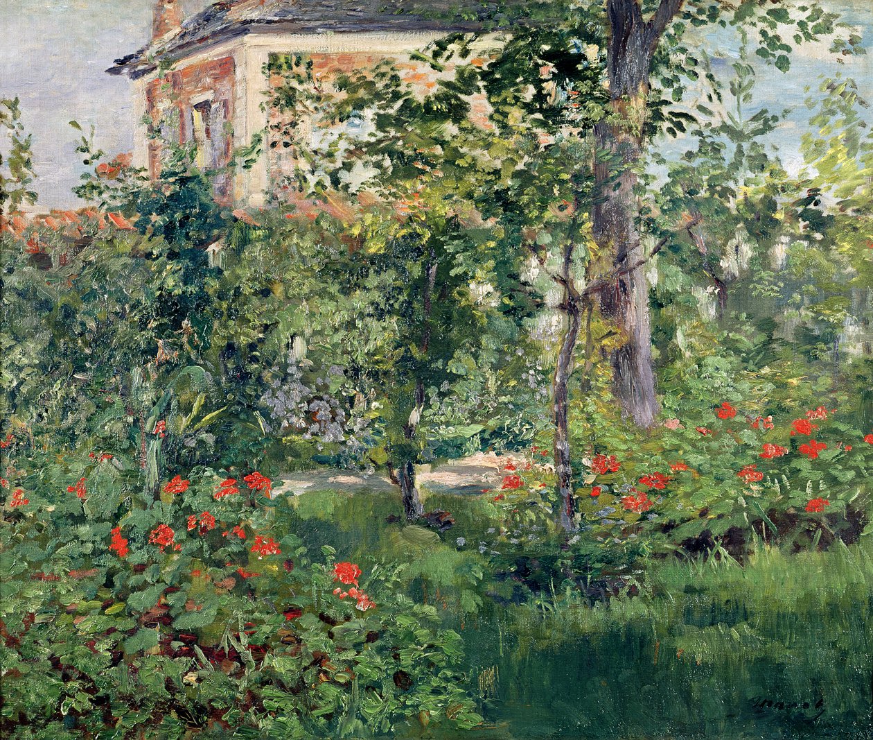 De tuin in Bellevue, 1880 door Édouard Manet
