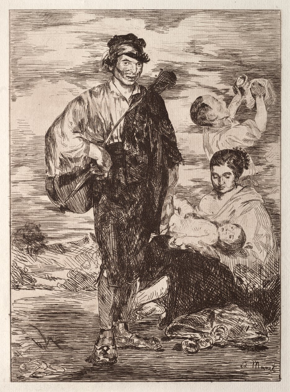 De zigeuners (ets) door Édouard Manet