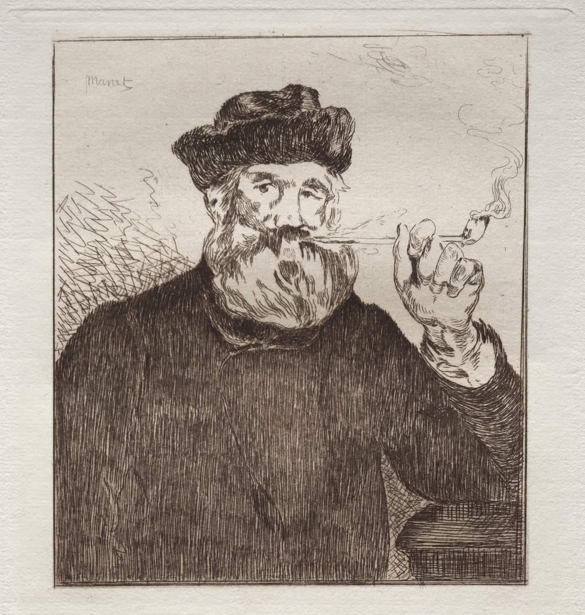De roker (ets) door Édouard Manet