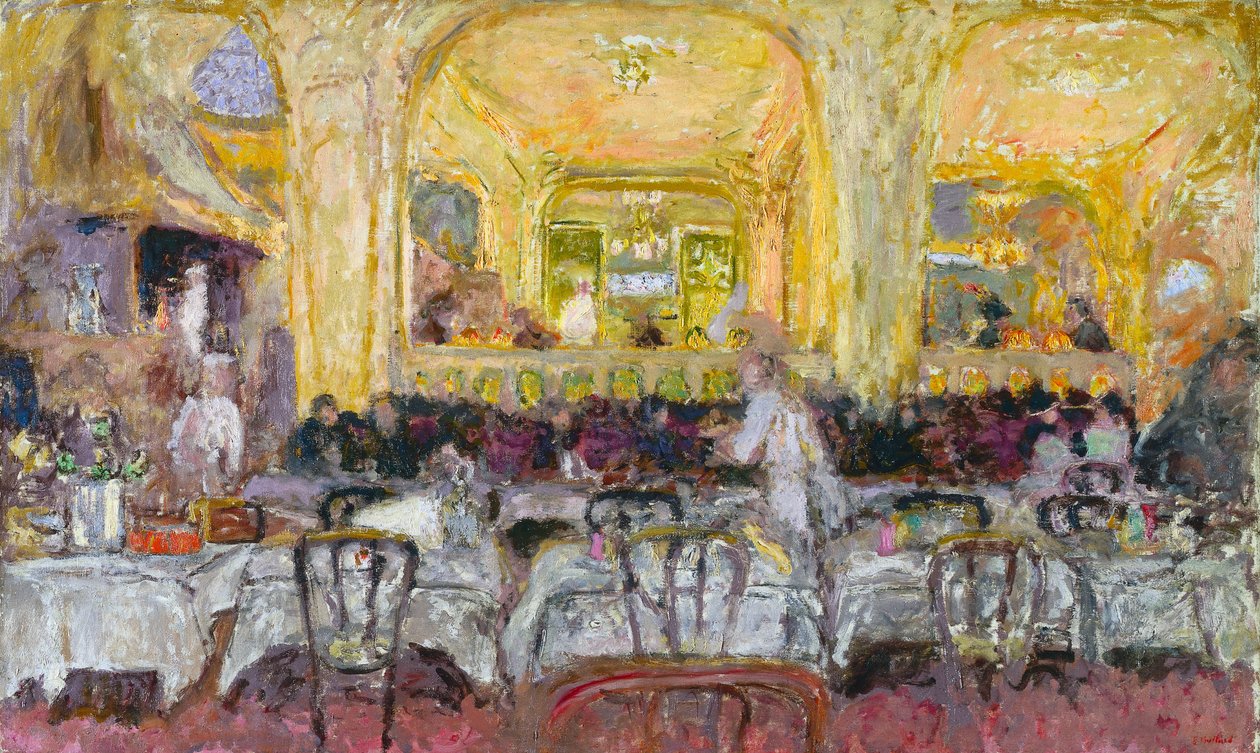 Café Wepler, ca. 1908-10, herwerkt in 1912 door Edouard Vuillard