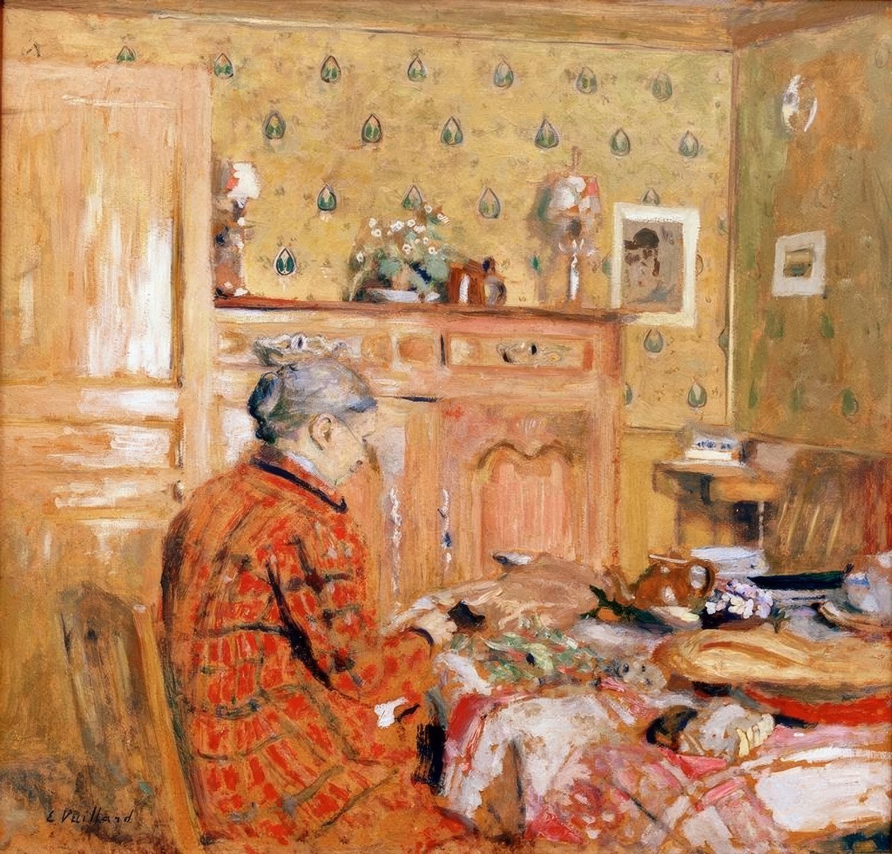 Het ontbijt door Edouard Vuillard