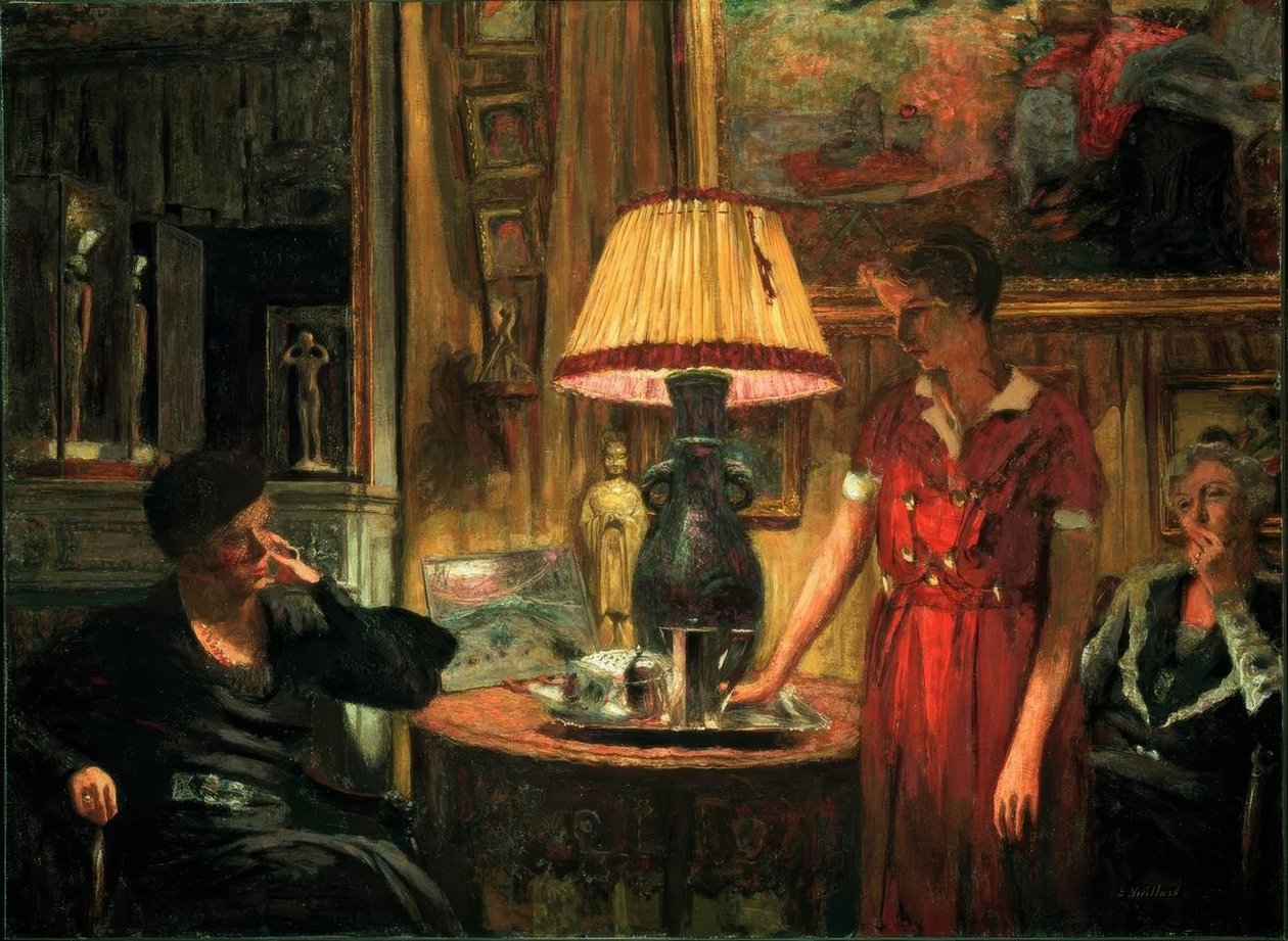 Het bezoek door Edouard Vuillard