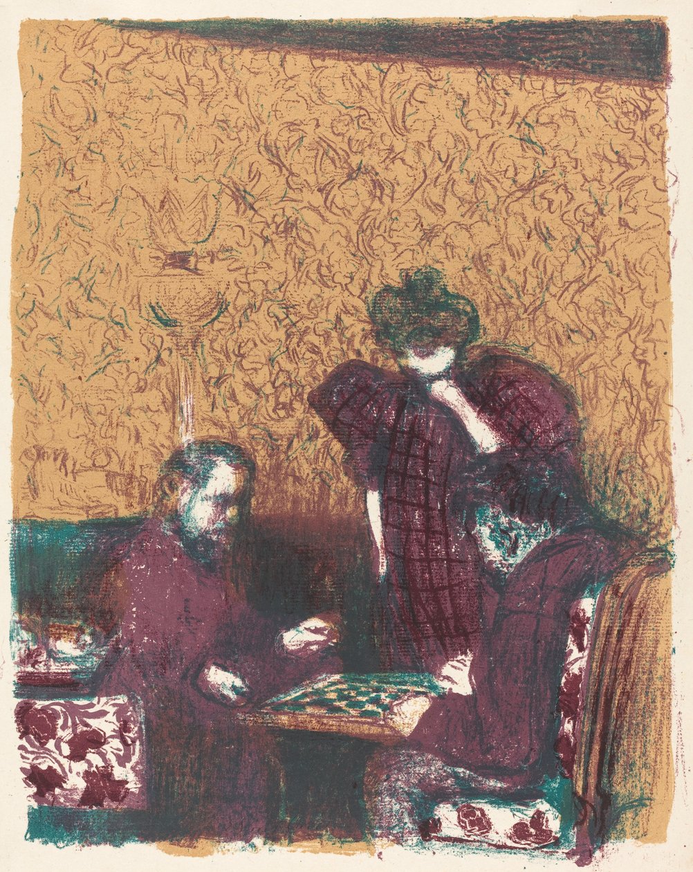 Dambordspel door Edouard Vuillard