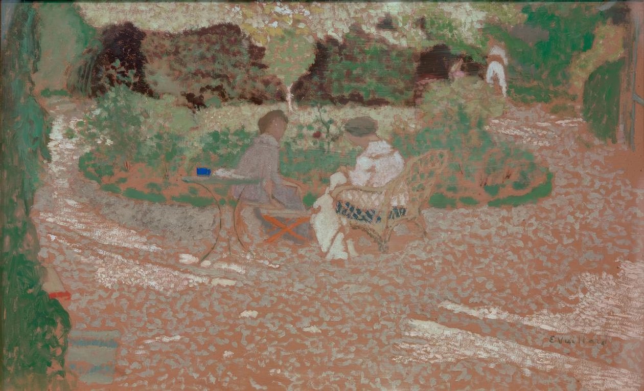 In de tuin door Edouard Vuillard