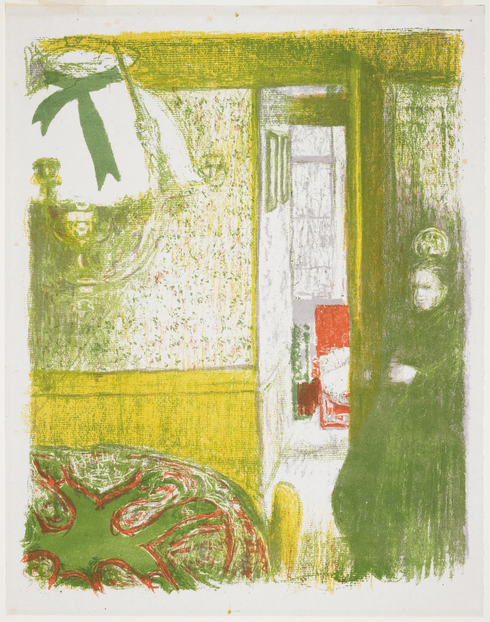 Interieur met hanglamp door Edouard Vuillard