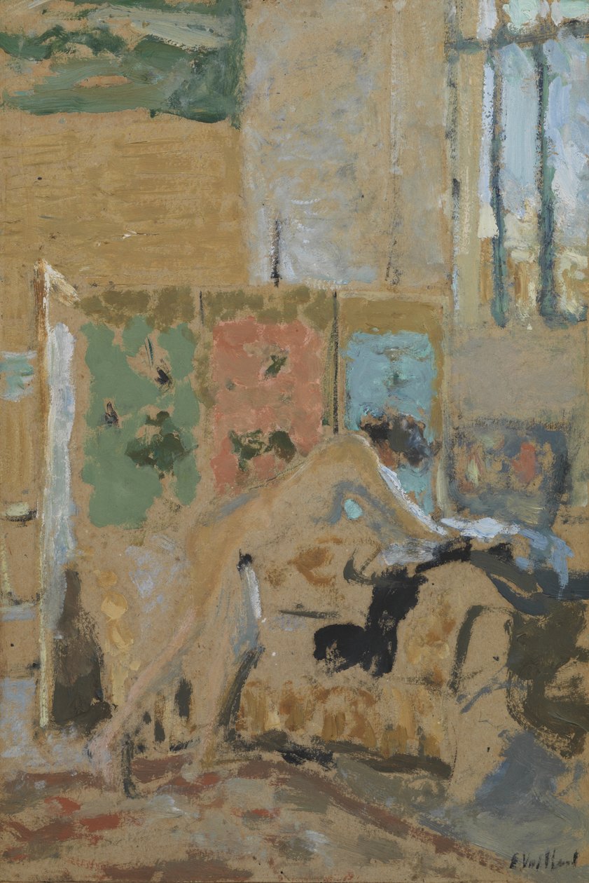 Interieur met een Scherm, 1909-10 door Edouard Vuillard