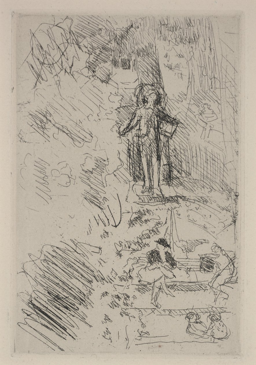 Kleine schetsen op het plein door Edouard Vuillard