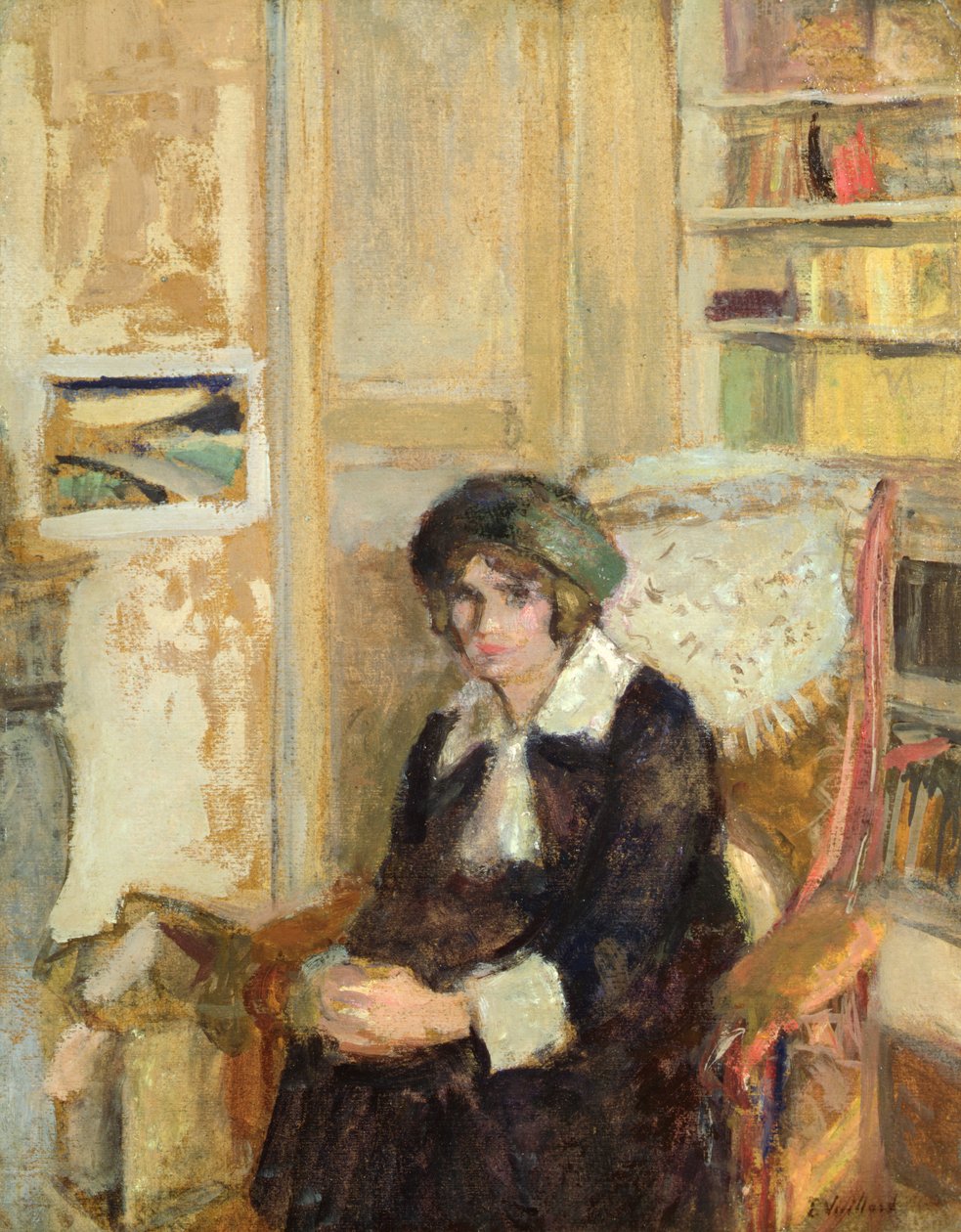 Lucie Belin bij het huis van de kunstenaar door Edouard Vuillard