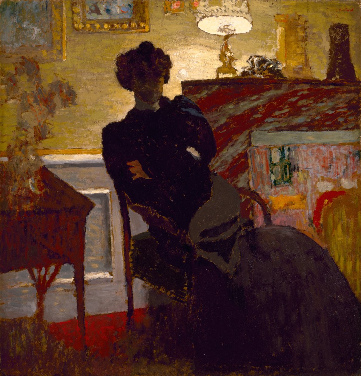 Madame Hessel thuis door Edouard Vuillard