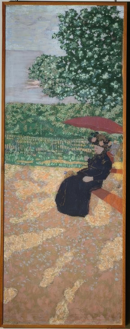 Park in Parijs: Vrouw in zwart door Edouard Vuillard