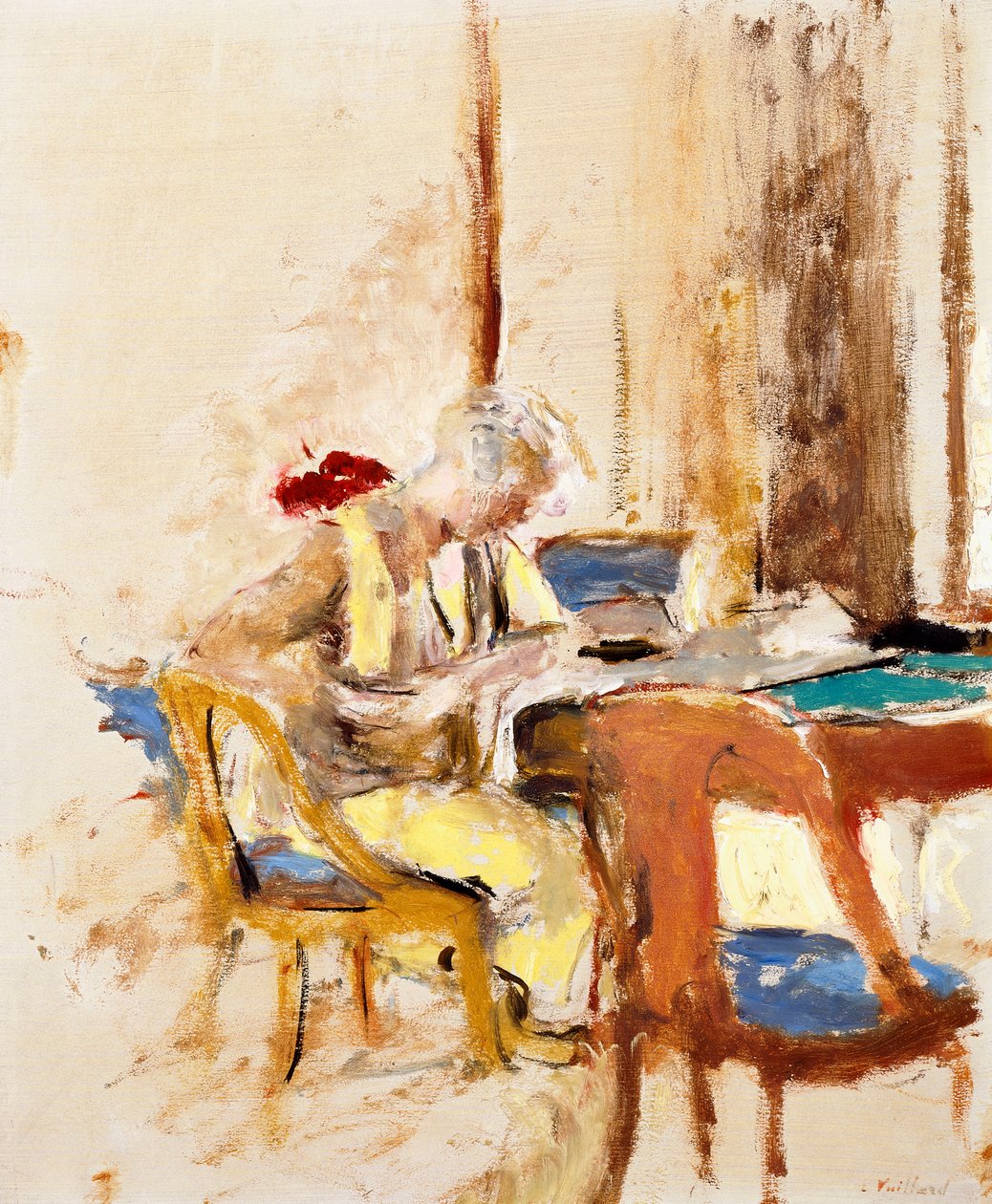 Lezen in de Kleine Salon door Edouard Vuillard