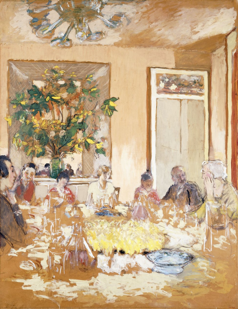 De Eetkamer in Kasteel Clayes door Edouard Vuillard