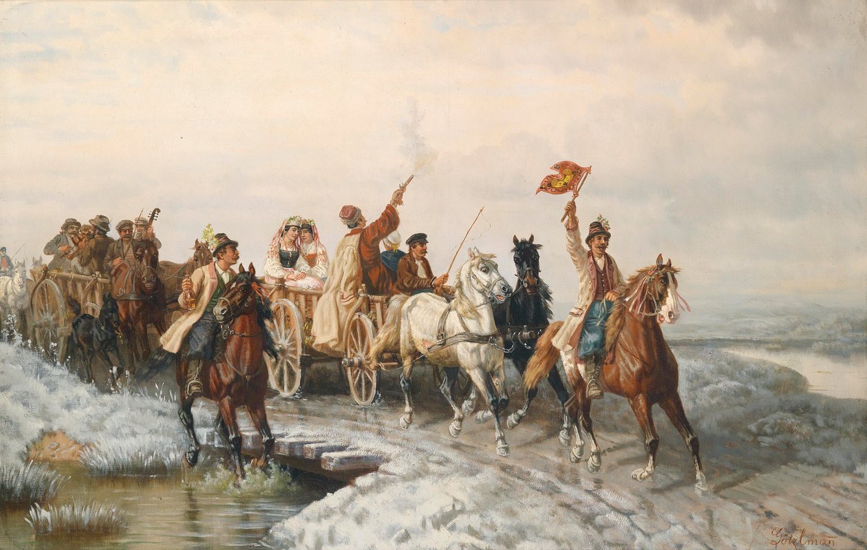 De bruidstoet door Eduard Götzelmann