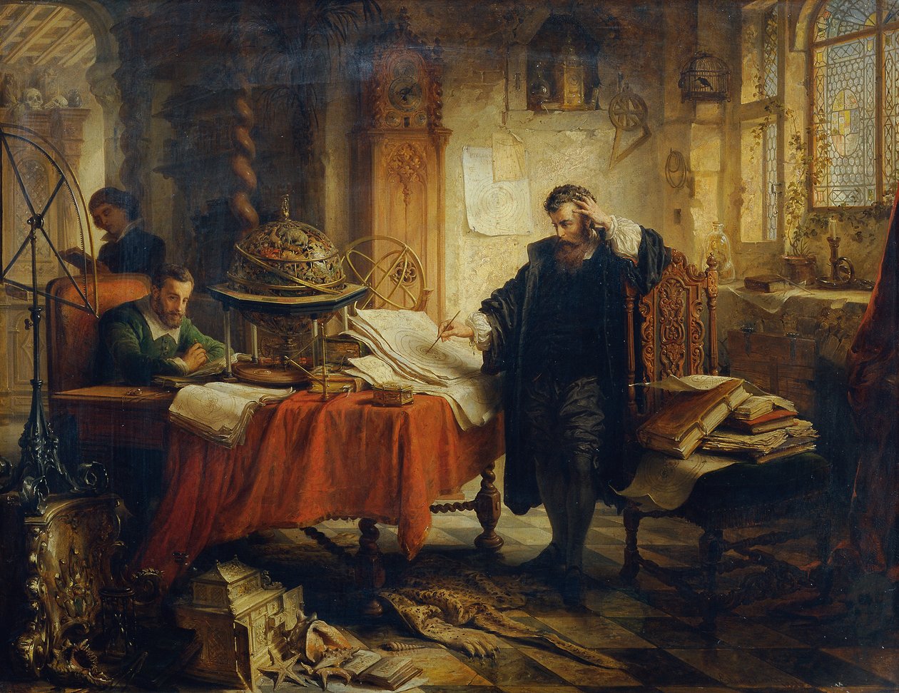 Copernicus, de banen van de sterren tekenend door Eduard Ender