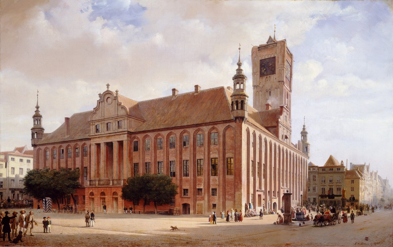 Stadhuis in Thorn door Eduard Gaertner