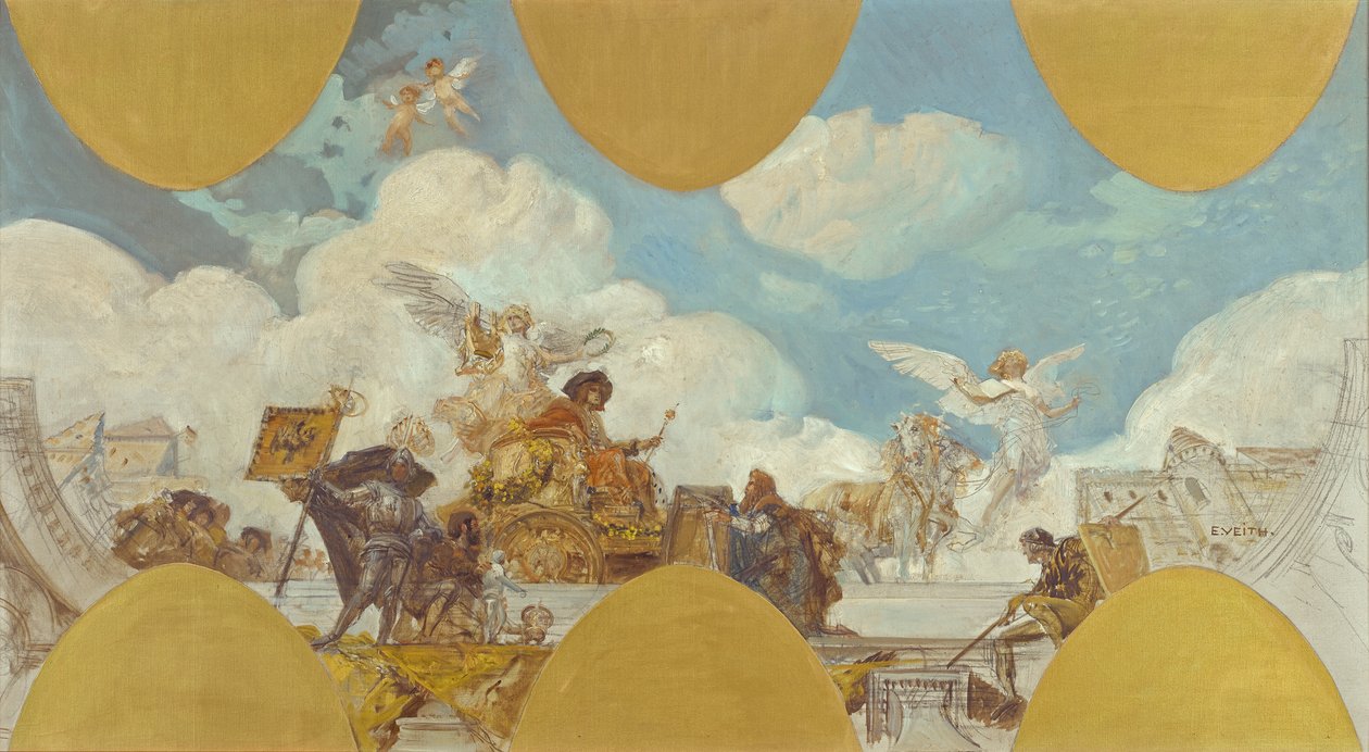 Apotheose van keizer Maximiliaan I door Eduard Veith